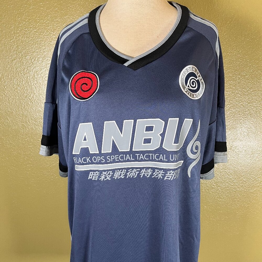 Naruto Shippuden Kakashi #9 ANBU Black Ops Jersey Shirt BoxLunch 2X